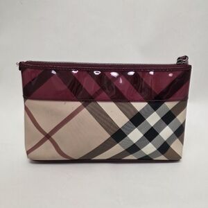 Burberry Red Large Cluch/Cosmetic Bag
